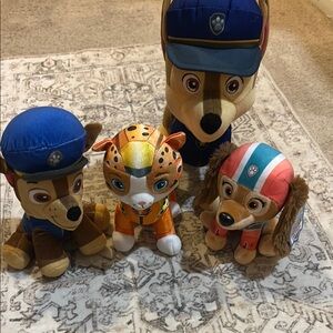 Paw Patrol Plush Toy Set - Blue, Orange, Brown